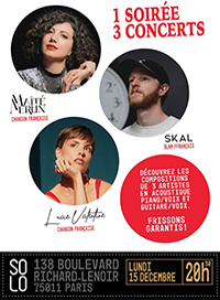 Une soiree, 3 concerts