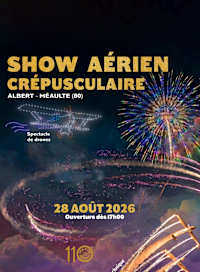 Show aerien crepusculaire